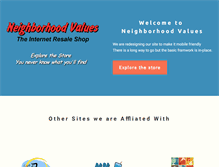 Tablet Screenshot of neighborhoodvalues.com